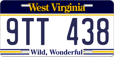 WV license plate 9TT438