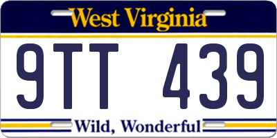 WV license plate 9TT439