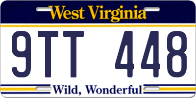 WV license plate 9TT448