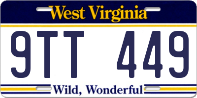 WV license plate 9TT449