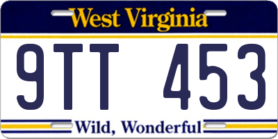 WV license plate 9TT453
