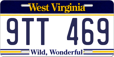 WV license plate 9TT469