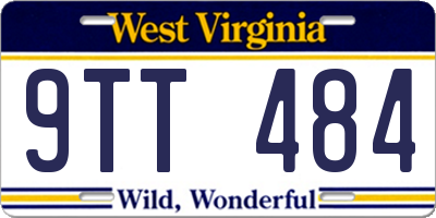 WV license plate 9TT484