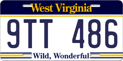 WV license plate 9TT486