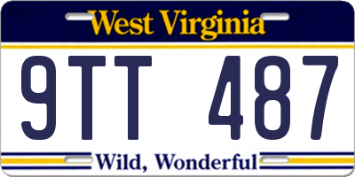 WV license plate 9TT487