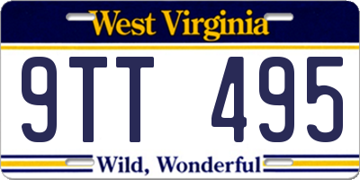 WV license plate 9TT495