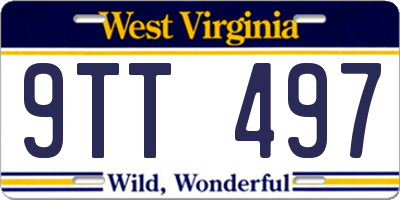 WV license plate 9TT497