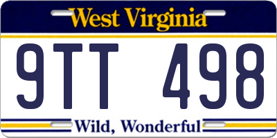 WV license plate 9TT498
