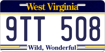WV license plate 9TT508