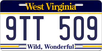 WV license plate 9TT509