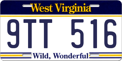 WV license plate 9TT516