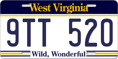 WV license plate 9TT520