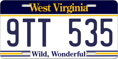 WV license plate 9TT535