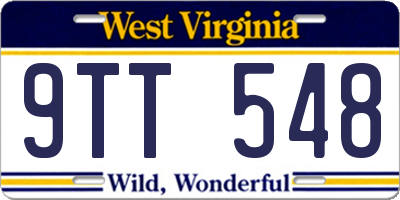 WV license plate 9TT548