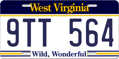 WV license plate 9TT564