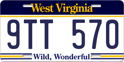 WV license plate 9TT570