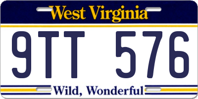 WV license plate 9TT576