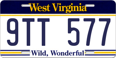 WV license plate 9TT577