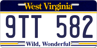 WV license plate 9TT582