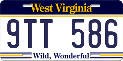 WV license plate 9TT586