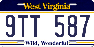 WV license plate 9TT587