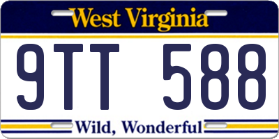 WV license plate 9TT588