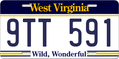 WV license plate 9TT591