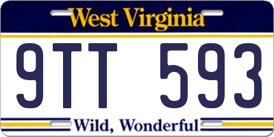 WV license plate 9TT593