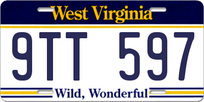 WV license plate 9TT597