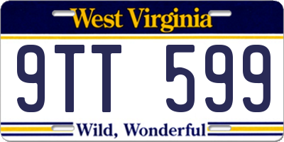 WV license plate 9TT599