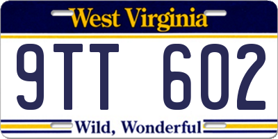 WV license plate 9TT602