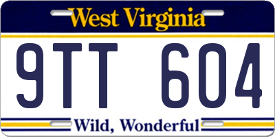 WV license plate 9TT604