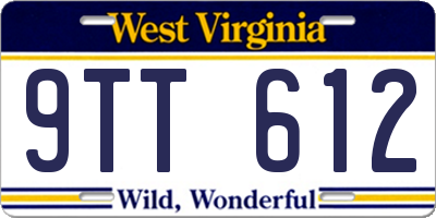 WV license plate 9TT612