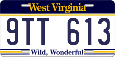 WV license plate 9TT613