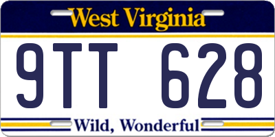 WV license plate 9TT628