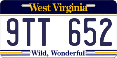 WV license plate 9TT652