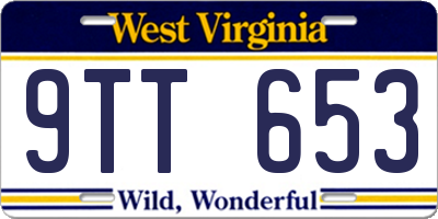 WV license plate 9TT653