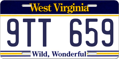 WV license plate 9TT659