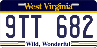WV license plate 9TT682