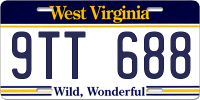 WV license plate 9TT688
