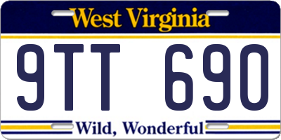 WV license plate 9TT690