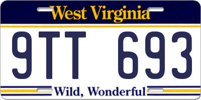WV license plate 9TT693