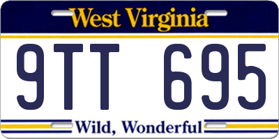 WV license plate 9TT695