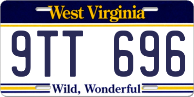 WV license plate 9TT696