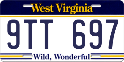WV license plate 9TT697