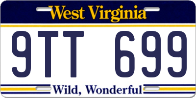 WV license plate 9TT699