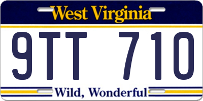 WV license plate 9TT710