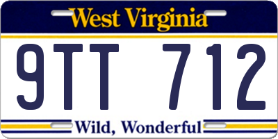 WV license plate 9TT712
