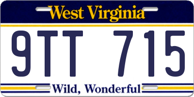 WV license plate 9TT715