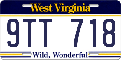WV license plate 9TT718